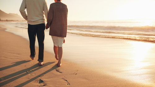 married couple on beach